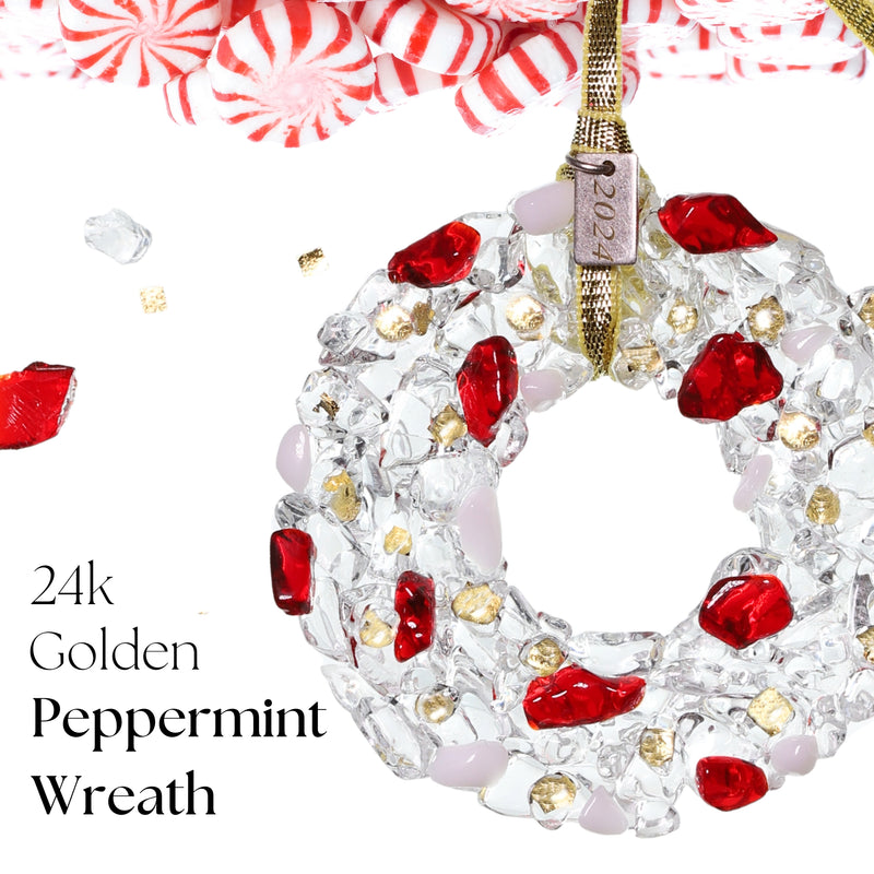 *2024 Limited Edition: Golden Peppermint Wreath