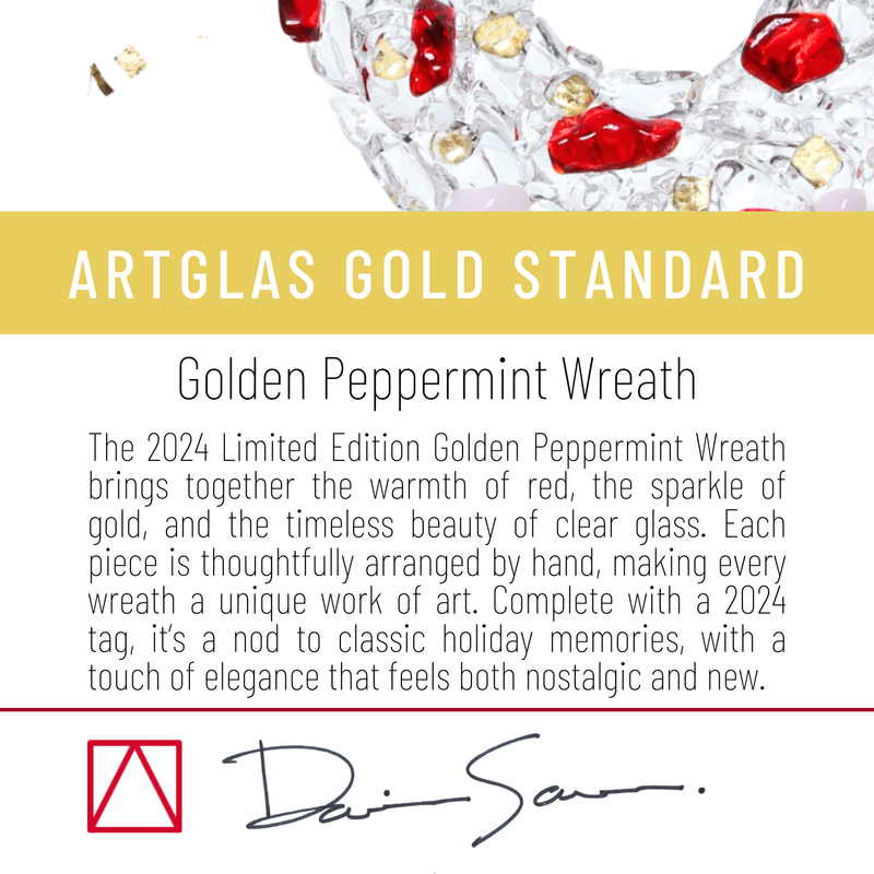 *2024 Limited Edition: Golden Peppermint Wreath